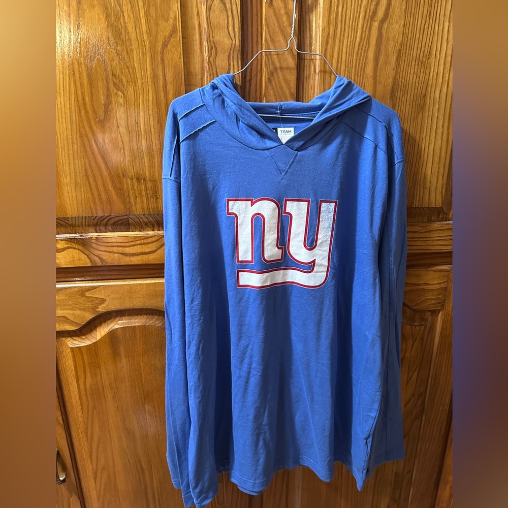 NFL New York Giants Blue Men’s‎ 2XL Hoodie with 'ny' Design NEW